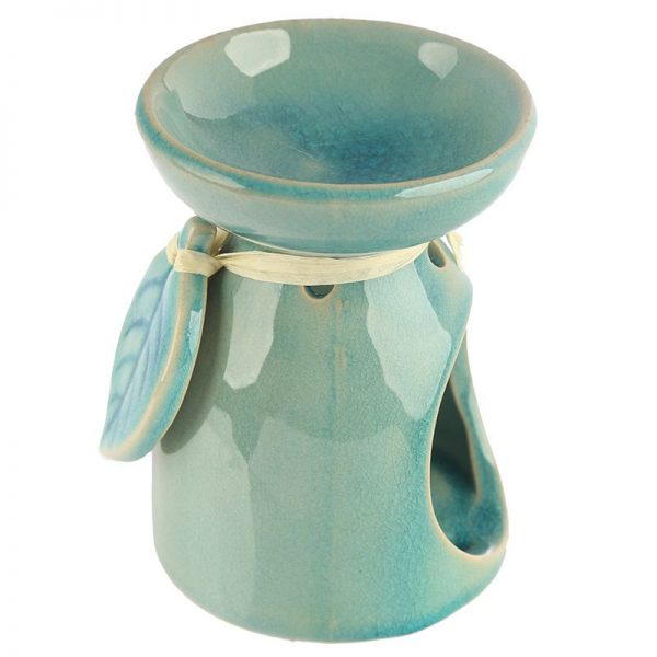 Wax burner, oil burner -Ceramic Leaf C (2 colours available)