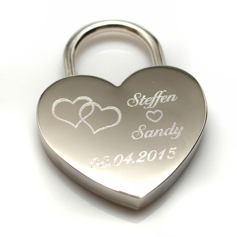 Engraved love padlock