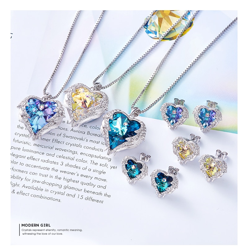 angel heart crystal earrings - wing - dcharmz