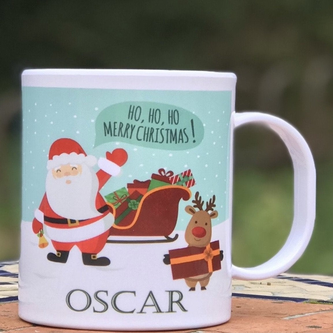 Personalised Mug - Smash Proof Christmas Santa Design