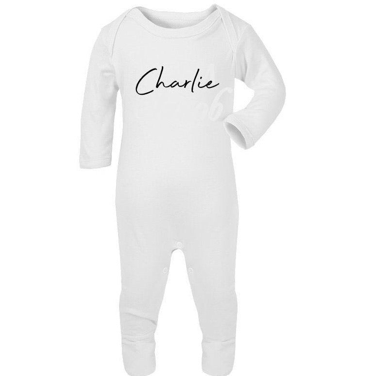 Personalised Sleepsuit Baby Signature Design