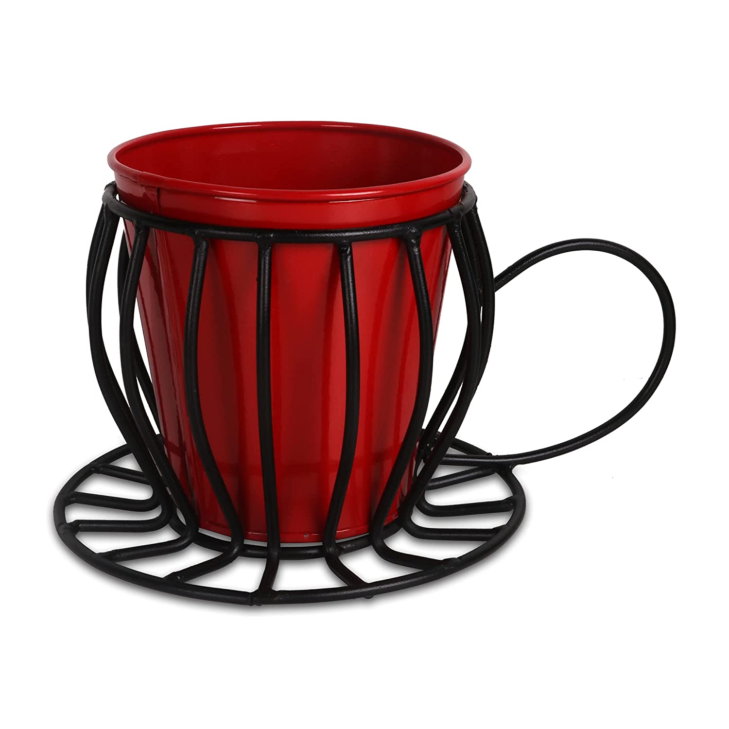 Red Cup Shape Indoor Plant Pots