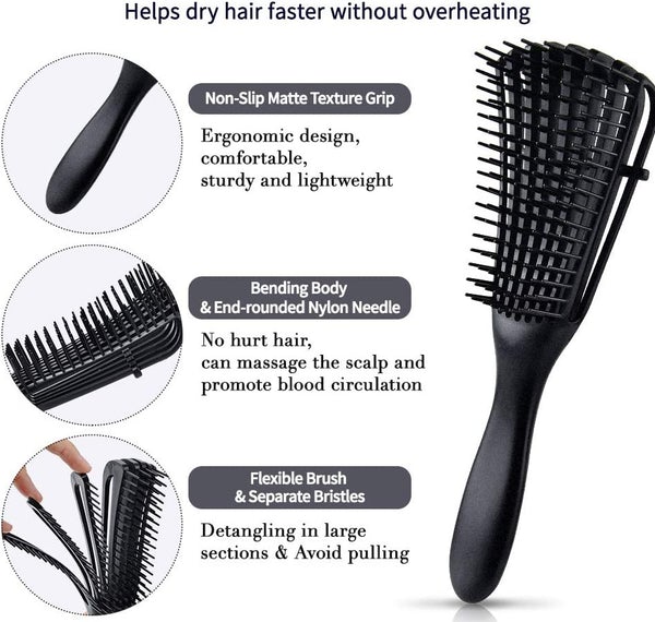 Best Brush for Tangled Hair - Detangler HAIR Brush with Flexible Bristle