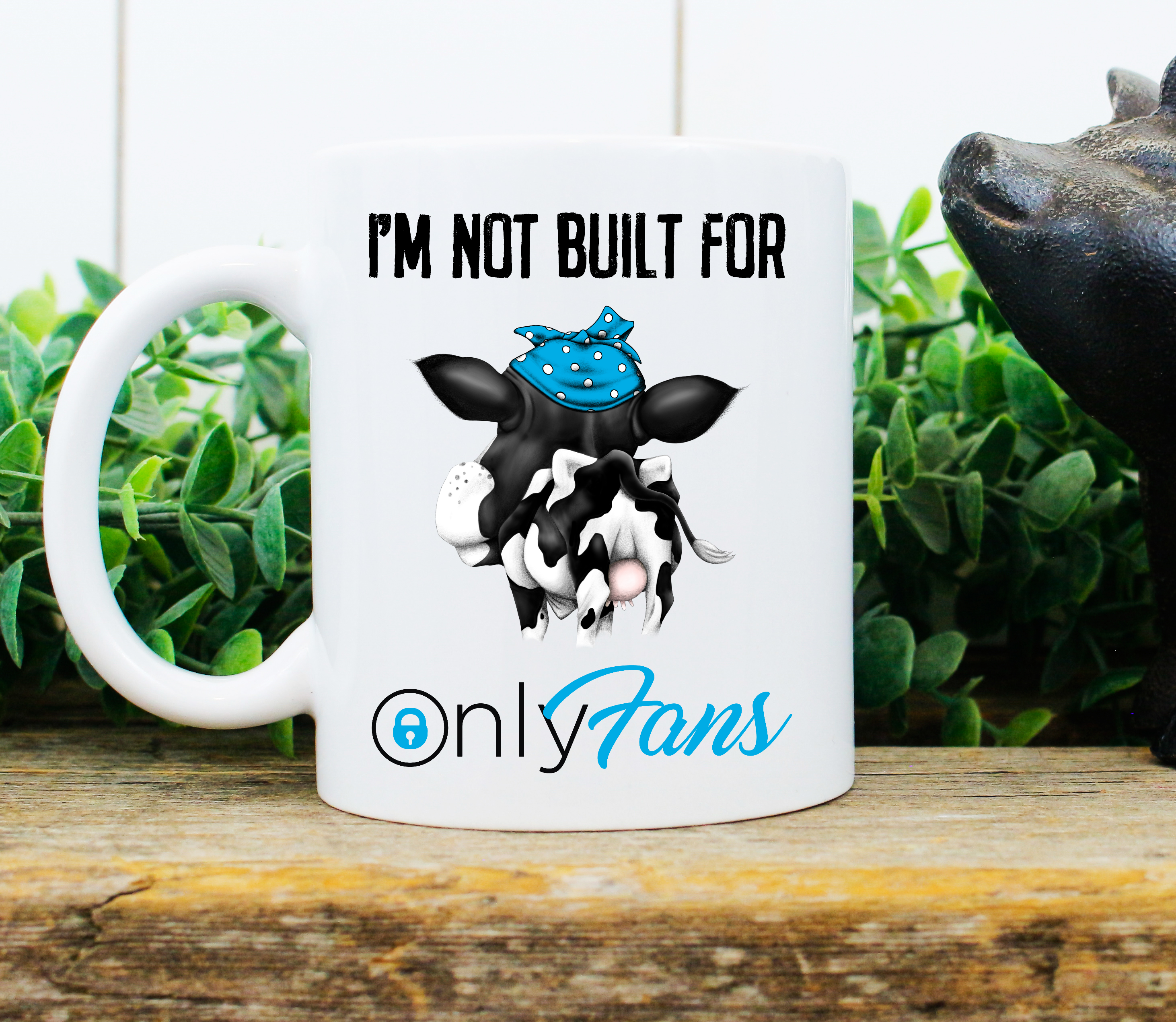 Personalised mug!! I’m not built for Only Fans!! - Back