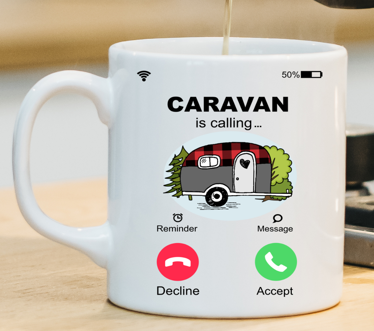 Personalised Mug - Caravans Calling!!