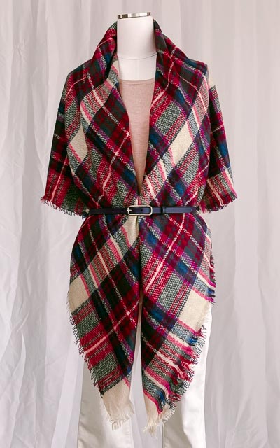 Erica Plaid Oversized Scarf Shawl Blanket