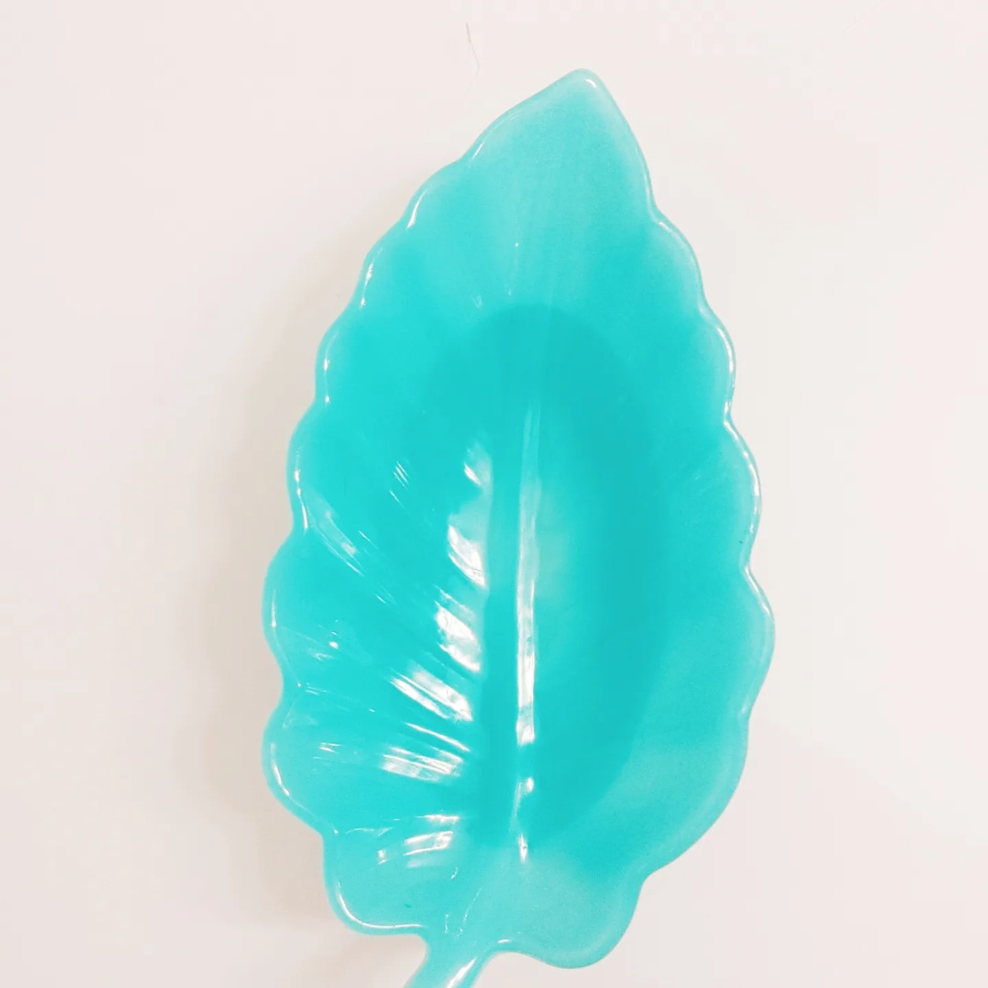 Turquoise handmade resin leaf for home decor 
