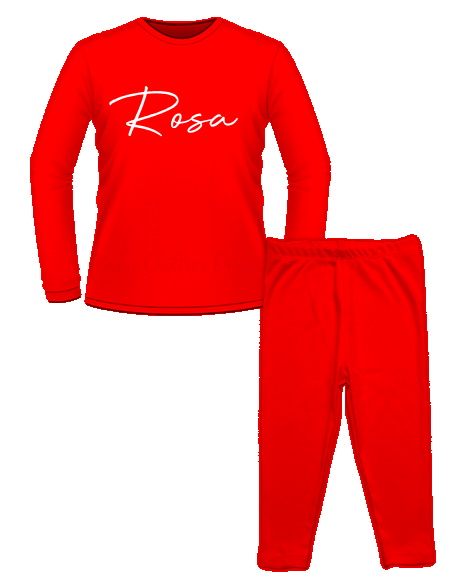 Personalised Christmas Red Children’s Loungewear