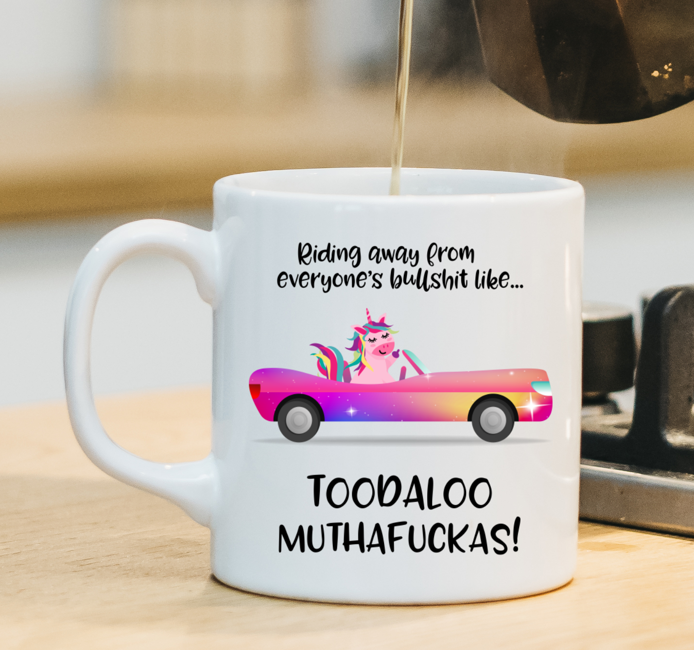 Personalised Mug - Toodaloo Mutherf******* Swearing Unicorn