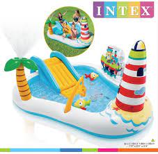 57162 INTEX Fishing Fun Play Center Inflatable Kiddie Pool 218 x 188 x 99 cm