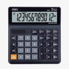 Deli 120-Check Tax Calculator 12-Digit EM01120 – School2Office