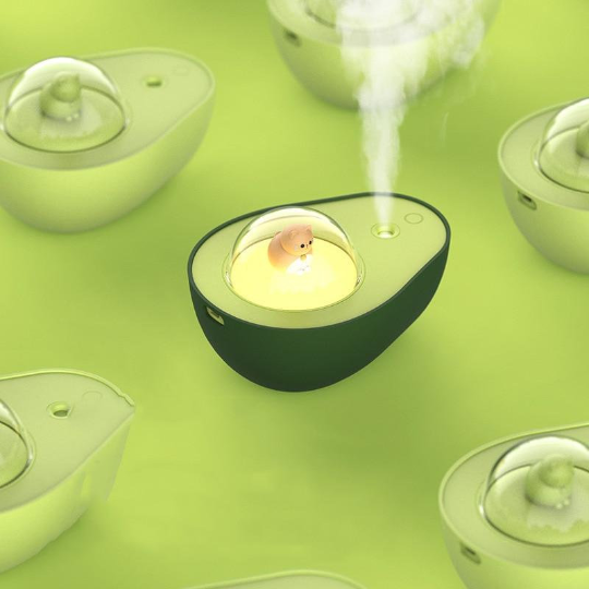Kawaii avocado-vormige luchtbevochtiger