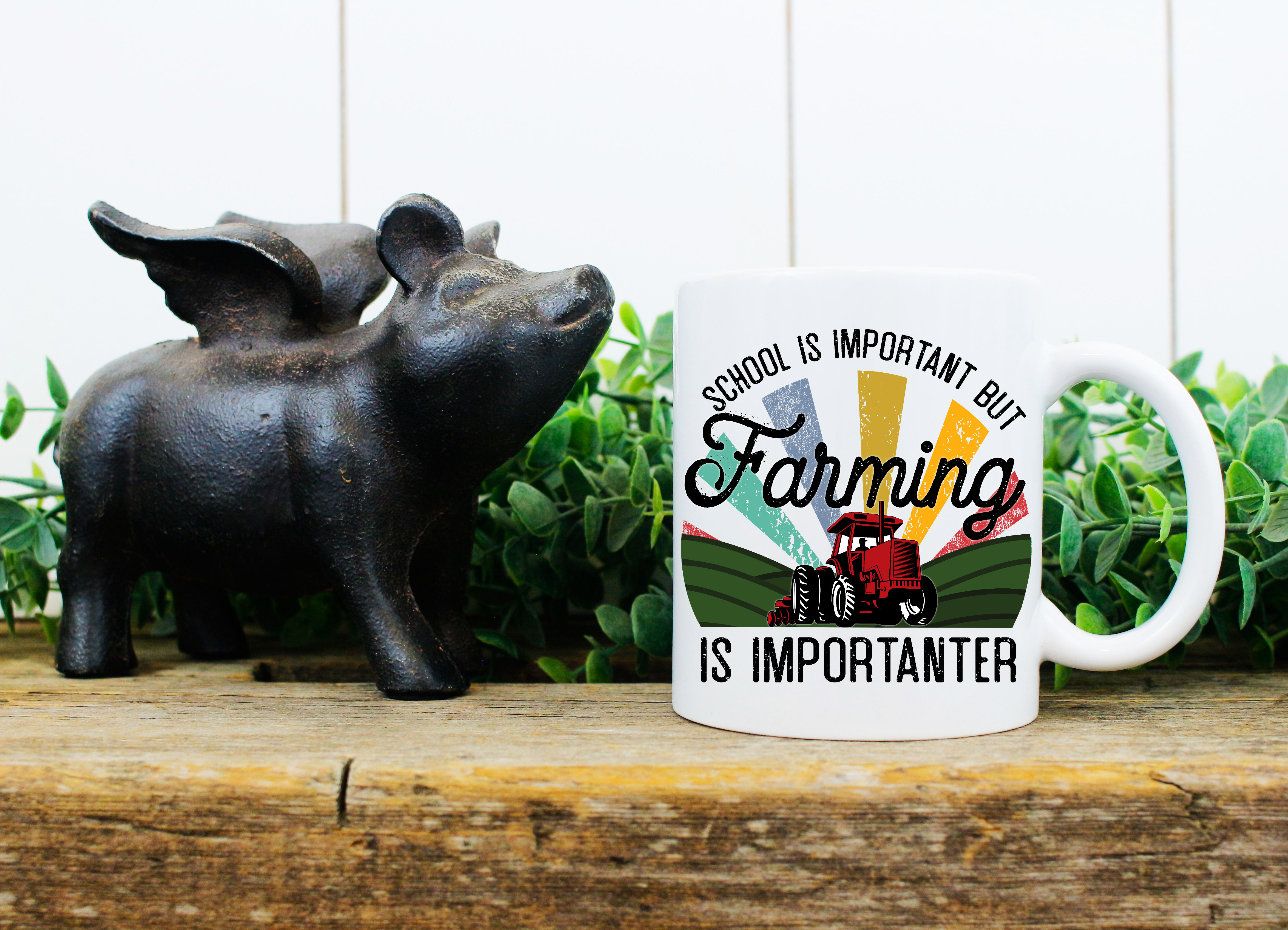 Personalised Funny Mug!! Farming is importanter!