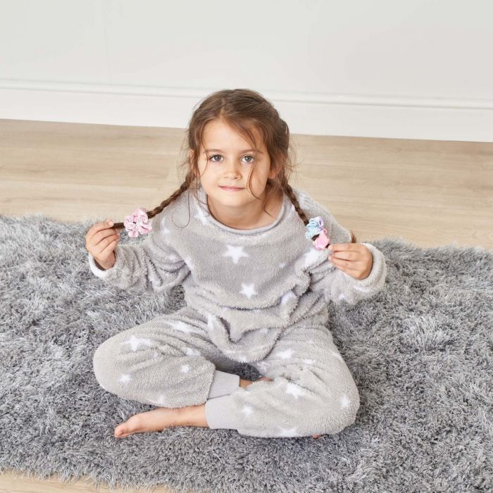 Personalised Childrens Pyjama set Embroidered Fluffy Teddy