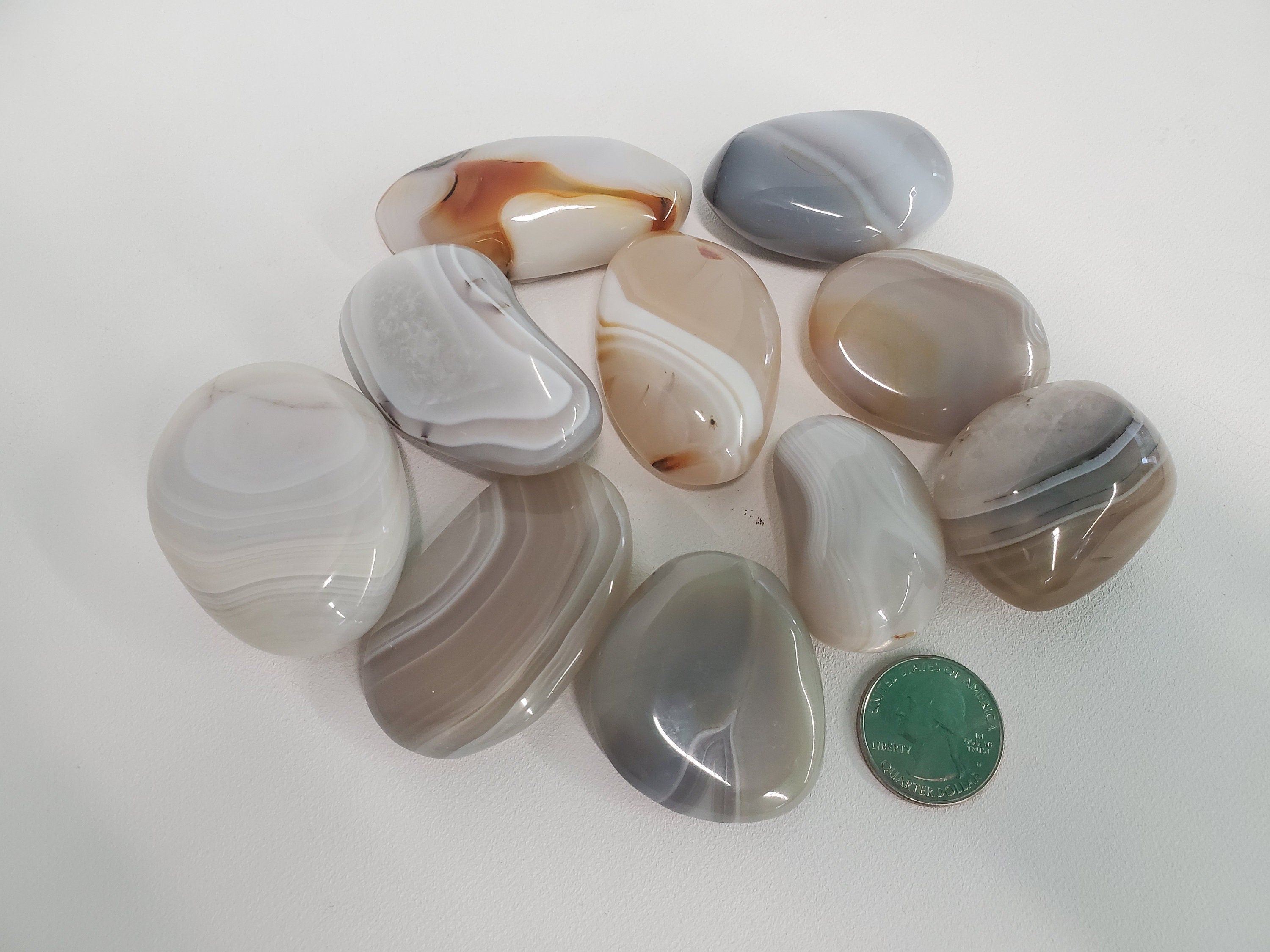 Banded Agate Palm Stone