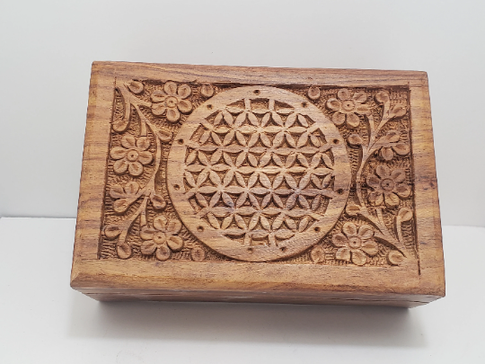 Wooden Box, Flower of Life