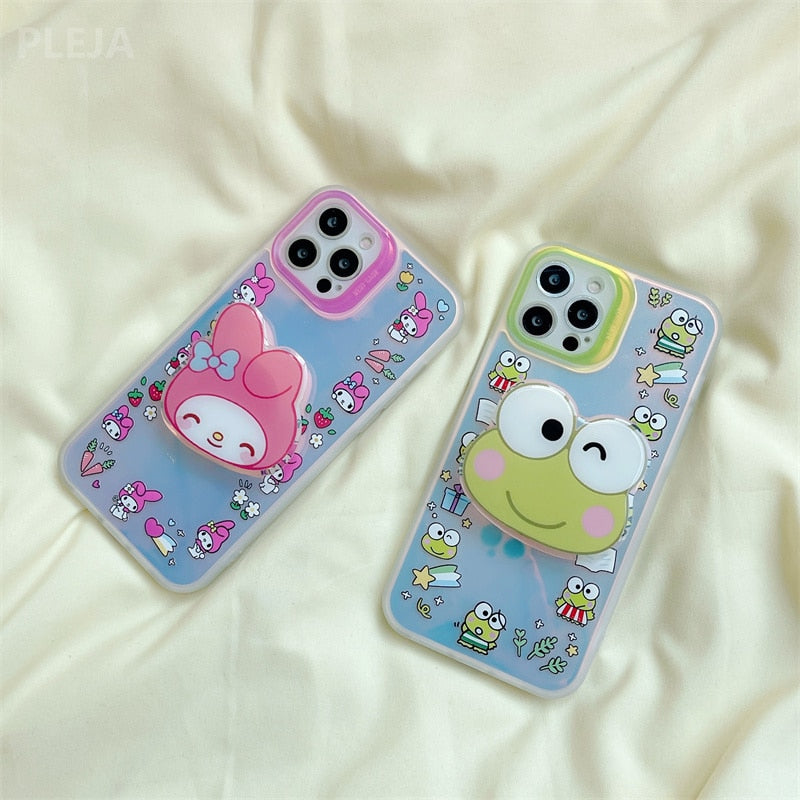 3d Korean iPhone case with a cute holder