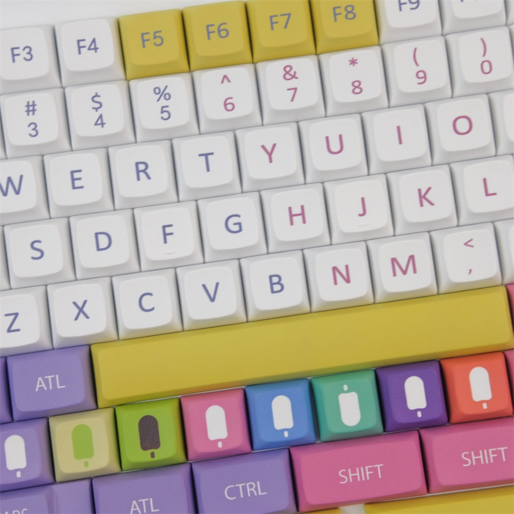 XDA ice cream keycaps PBT  | Cute mechanical keyboard keys set
