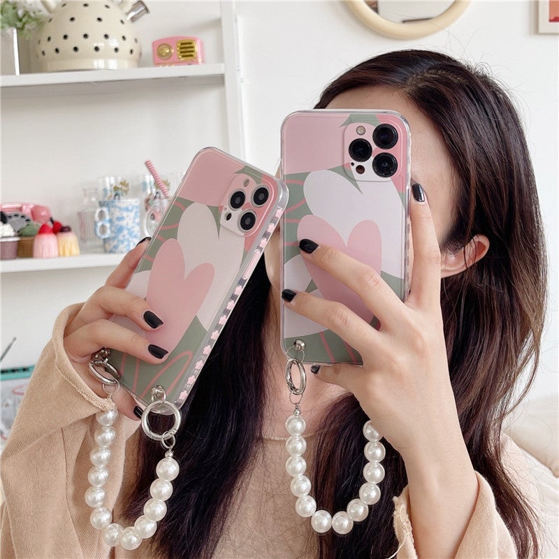 iPhone Case with a pearl Strap