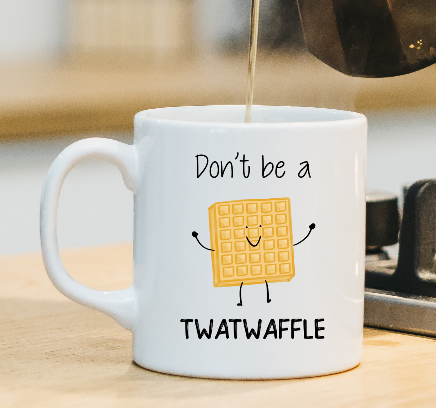 Personalised Mug -  Cheeky Waffle "Twatwaffle" Design